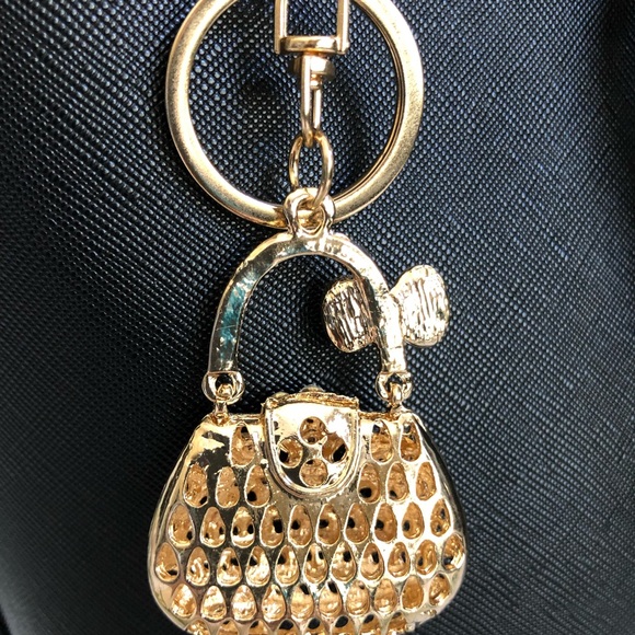 Ladies Rhinestone Handbag Key Chain, NWT - Picture 3 of 3